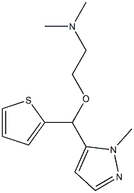 N,N-Dimethyl-2-[(1-methyl-1H-pyrazol-5-yl)-2-thienylmethoxy]ethanamine Struktur