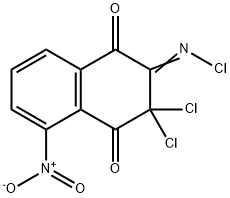1,4-Naphthalenedione,  2,2-dichloro-3-(chloroimino)-2,3-dihydro-8-nitro-,247048-49-3,结构式