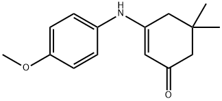3-[(4-甲氧苯基)氨基]-5,5-二甲基-1-环己-2-烯酮, 24706-48-7, 结构式