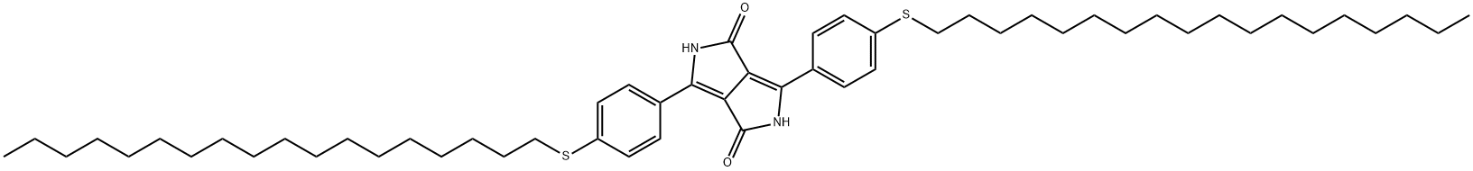 2,5-Dihydro-3,6-bis[4-(octadecylthio)phenyl]-pyrrolo[3,4-c]pyrrole-1,4-dione 结构式