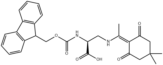 (S)-2-((((9H-芴-9-基)甲氧基)羰基)氨基)-3-((1-(4,4-二甲基-2,6-二氧代环己基)乙基)氨基)丙酸,247127-51-1,结构式