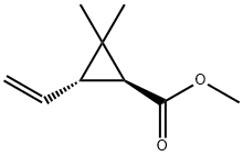 Cyclopropanecarboxylic acid, 3-ethenyl-2,2-dimethyl-, methyl ester, (1S,3S)- Struktur