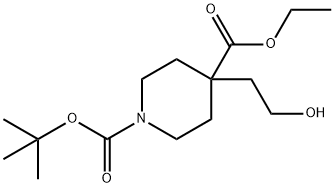 1,4-Piperidinedicarboxylic acid, 4-(2-hydroxyethyl)-, 1-(1,1-diMethylethyl) 4-ethyl ester|1,4-Piperidinedicarboxylic acid, 4-(2-hydroxyethyl)-, 1-(1,1-diMethylethyl) 4-ethyl ester