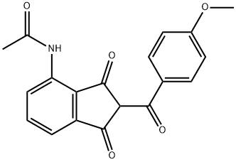 4-(acetylamino)-2-(4-methoxybenzoyl)indane-1,3-Dione Struktur