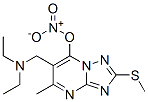6-[(ジエチルアミノ)メチル]-5-メチル-2-(メチルチオ)[1,2,4]トリアゾロ[1,5-a]ピリミジン-7-オール・硝酸塩 化学構造式