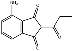 1H-Indene-1,3(2H)-dione, 4-amino-2-(1-oxopropyl)- (9CI) Struktur