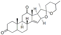 (25R)-5α-スピロスタ-14-エン-3,12-ジオン 化学構造式