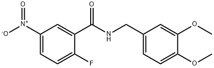 N-(3,4-DiMethoxybenzyl)-2-fluoro-5-nitrobenzaMide, 247568-67-8, 结构式