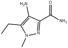 4-氨基-5-乙基-1-甲基-1H-吡唑-3-甲酰胺 结构式
