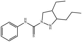4-Ethyl-3-propylthio-N-phenyl-1-pyrazolidinecarboxamide Structure