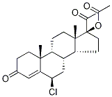 6α-Chloro-17-acetoxy Progesterone 化学構造式
