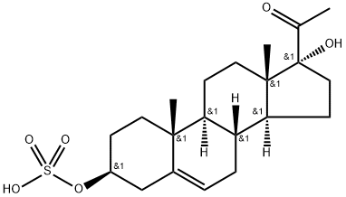 (3S,8R,9S,10R,13S,14S,17R)-17-acetyl-17-hydroxy-10,13-dimethyl-3-sulfooxy-1 Struktur