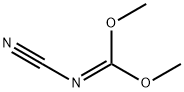 N-シアノイミド炭酸ジメチル 化学構造式