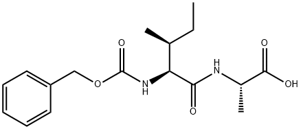 N-[(フェニルメトキシ)カルボニル]-L-Ile-L-Ala-OH 化学構造式