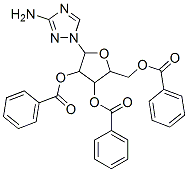 [5-(3-amino-1,2,4-triazol-1-yl)-3,4-dibenzoyloxy-oxolan-2-yl]methyl be nzoate 结构式