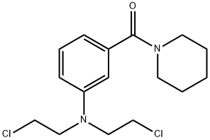 3-[ビス(2-クロロエチル)アミノ]フェニルピペリジノケトン 化学構造式