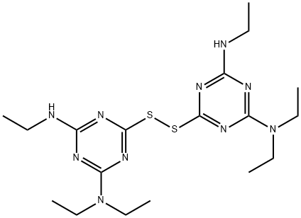6,6'-dithiobis[N,N,N'-triethyl-1,3,5-triazine-2,4-diamine] 结构式