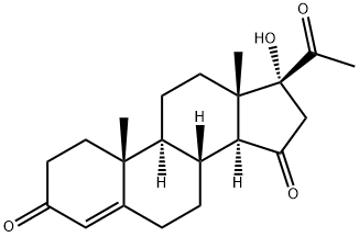 17-Hydroxypregn-4-ene-3,15,20-trione Structure
