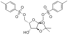 2,3-O-イソプロピリデン-1,6-ジトシル-L-ソルボース 化学構造式