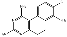 5-(3-amino-4-chloro-phenyl)-6-ethyl-pyrimidine-2,4-diamine,24851-19-2,结构式