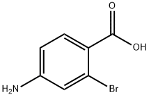 4-アミノ-2-ブロモ安息香酸 化学構造式