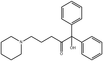 1-Hydroxy-1,1-diphenyl-5-piperidino-2-pentanone Structure