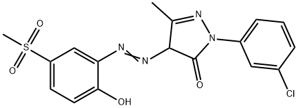 2-(3-chlorophenyl)-2,4-dihydro-4-[[2-hydroxy-5-(methylsulphonyl)phenyl]azo]-5-methyl-3H-pyrazol-3-one|