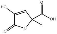 2,5-Dihydro-4-hydroxy-2-methyl-5-oxo-2-furancarboxylic acid Structure
