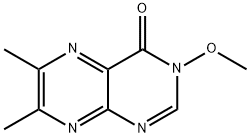 3-Methoxy-6,7-dimethyl-4(3H)-pteridinone Struktur