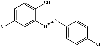 4-Chloro-2-[(E)-(4-chlorophenyl)diazenyl]phenol 化学構造式