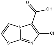6-クロロイミダゾ[2,1-B][1,3]チアゾール-5-カルボン酸 化学構造式