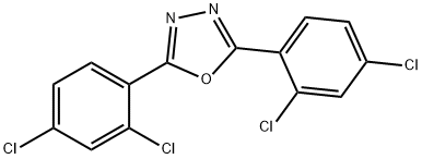 2,5-BIS(2,4-DICHLOROPHENYL)-1,3,4-OXADIAZOLE,2492-00-4,结构式