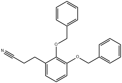 3-[2,3-DI(BENZYLOXY)PHENYL]PROPANENITRILE Structure