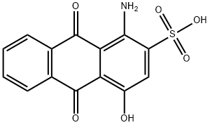 1-amino-9,10-dihydro-4-hydroxy-9,10-dioxoanthracene-2-sulphonic acid Structure