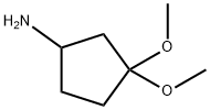 Cyclopentanamine, 3,3-dimethoxy- (9CI) 化学構造式