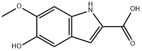 5-hydroxy-6-methoxy-2-indolylcarboxylic acid 化学構造式
