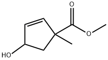 2-Cyclopentene-1-carboxylicacid,4-hydroxy-1-methyl-,methylester(9CI) Struktur