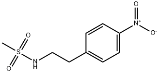 N-(4-ニトロフェネチル)メタンスルホンアミド 化学構造式
