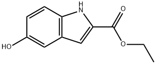 5-ヒドロキシ-1H-インドール-2-カルボン酸エチル 化学構造式