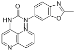 N-(2-METHYL-6-BENZOXAZOLYL)-N'-1,5-NAPHTHYRIDIN-4-YL UREA Struktur