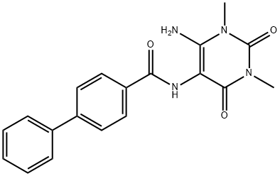 [1,1-Biphenyl]-4-carboxamide,  N-(6-amino-1,2,3,4-tetrahydro-1,3-dimethyl-2,4-dioxo-5-pyrimidinyl)-|