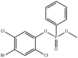 フェニルホスホン酸O-(4-ブロモ-2,5-ジクロロフェニル)O-メチル 化学構造式