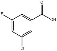 3‐クロロ‐5‐フルオロ安息香酸 化学構造式