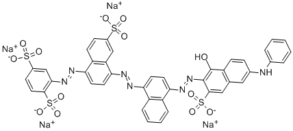 Tetranatrium-2-[[4-[[4-[[1-hydroxy-6-(phenylamino)-3-sulfonato-2-naphthyl]azo]-1-naphthyl]azo]-6-sulfonato-1-naphthyl]azo]benzol-1,4-disulfonat