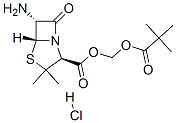 pivaloyloxymethyl [2S-(2alpha,5alpha,6beta)]-6-amino-3,3-dimethyl-7-oxo-4-thia-1-azabicyclo[3.2.0]heptane-2-carboxylate monohydrochloride Structure
