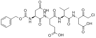 Z- 天冬氨酰-谷氨酰-缬氨酰-天冬氨酸-氯甲基酮, 250584-13-5, 结构式