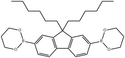 9,9-二己基芴-2,7-二硼酸二(1,3-丙二醇)酯 结构式