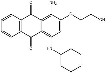 1-amino-4-(cyclohexylamino)-2-(2-hydroxyethoxy)anthraquinone ,25061-50-1,结构式