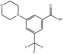 3-吗啉-5-(三氟甲基)苯甲酸, 250682-08-7, 结构式