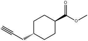 trans-4-(2-Propyn-1-yl)-cyclohexanecarboxylic Acid Methyl Ester Struktur